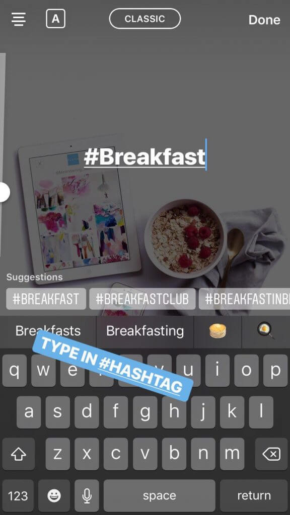 instagram stories hashtag przykład