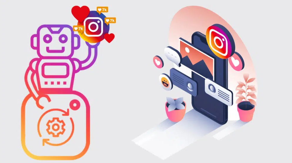 instagram automation robot graphic